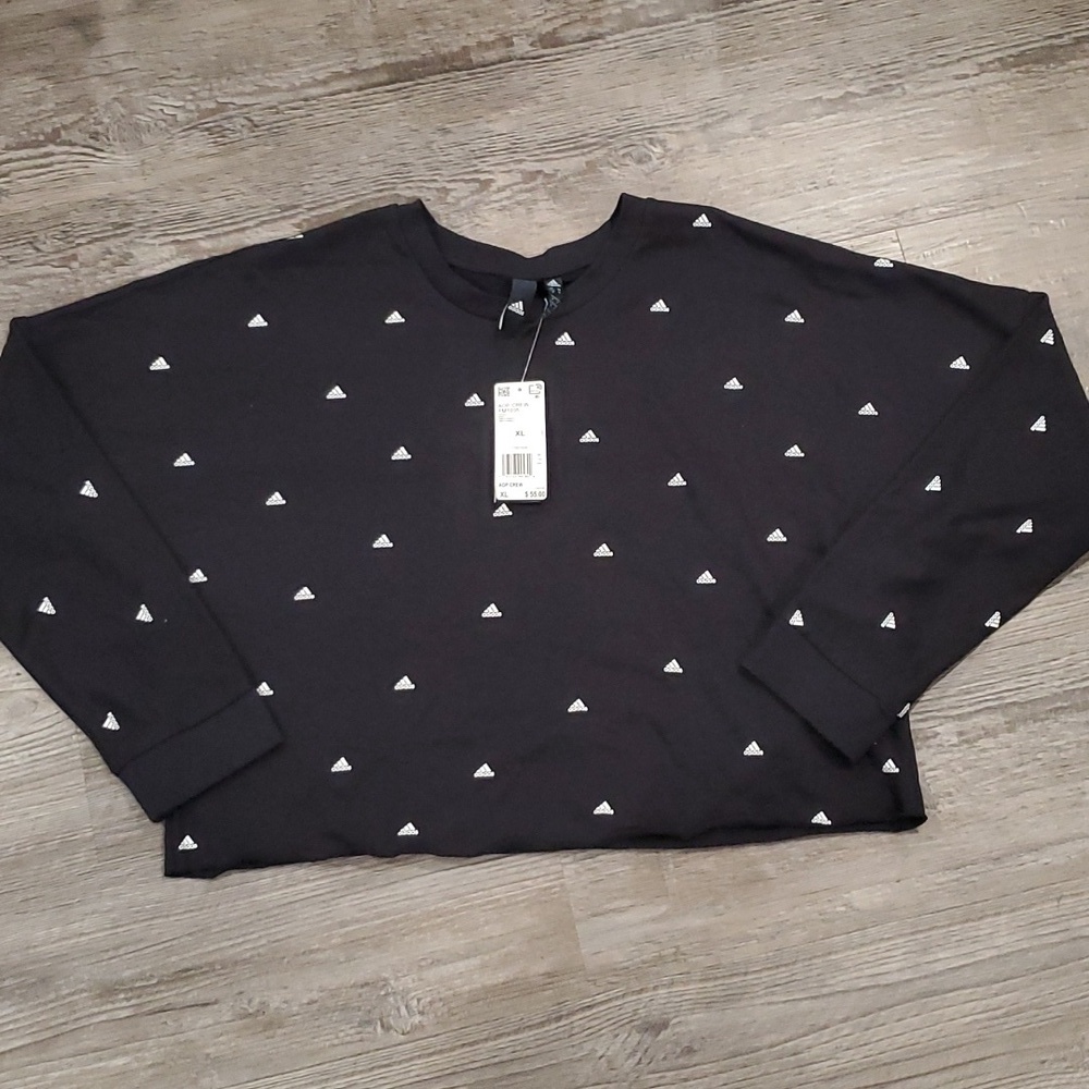 Adidas Crop Top Sweatshirt Size XL - Picture 2 of 4